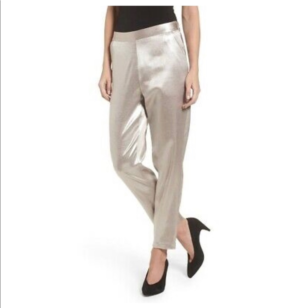Ankle pants-Leith Women's Pullon Satin Dress Pants
